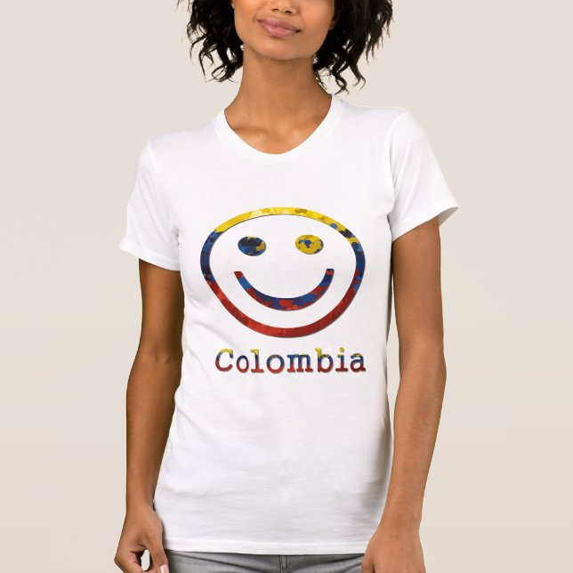 T-shirt Visage heureux colombien (Devant)