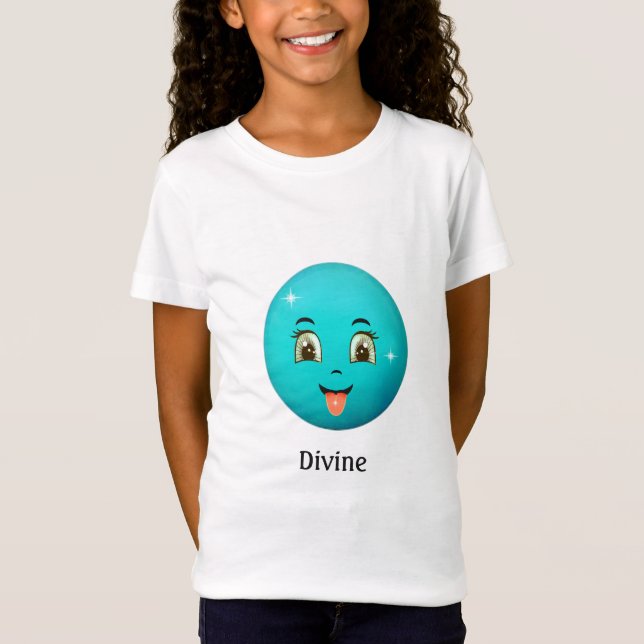 T-Shirt Visage heureux divin mignon (Devant)