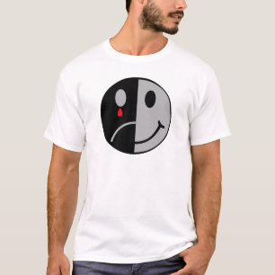 T-shirt Visage heureux et triste