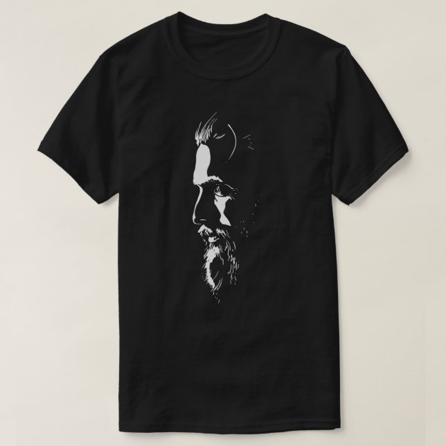 T-shirt Visage impressionnant et mystérieux d'homme avec (Design devant)