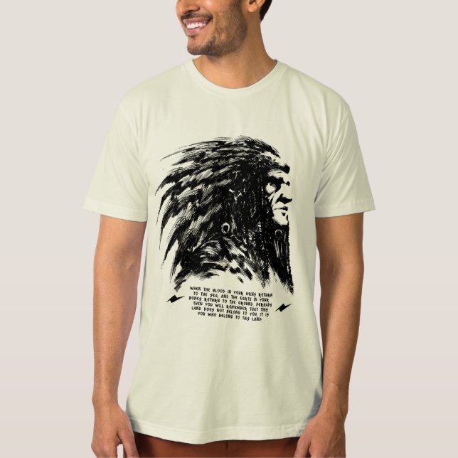 T-shirt Visage indien (Devant)