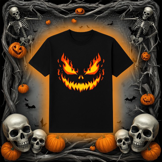 T-shirt Visage Jack-O-Lanterne (Créateur téléchargé)