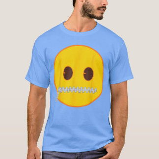 T-shirt Visage Jaune Sourire Bouche Fermée Zip Émoticône O