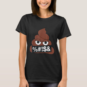 T-shirt Visage Jaune Sourire Censuré Caca Emoji Officiel