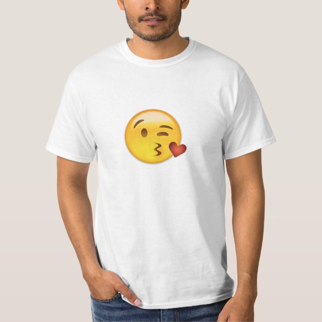 T-shirt Visage jetant un baiser Emoji (Devant)