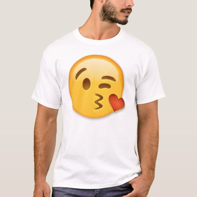 T-shirt Visage jetant un emoji de baiser (Devant)