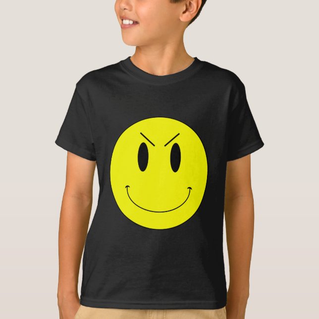 T-shirt Visage mauvais jaune de KRW (Devant)