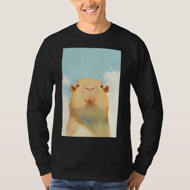 T-shirt Visage mignon de capybara (Devant)