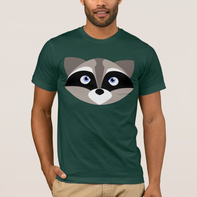 T-shirt Visage mignon de raton laveur (Devant)