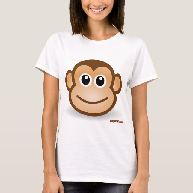 T-shirt Visage mignon de singe (Devant)