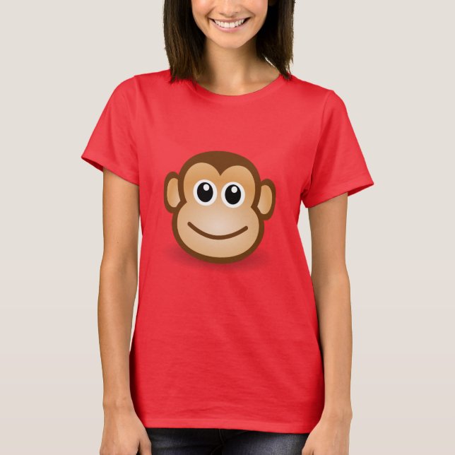 T-shirt Visage mignon de singe (Devant)