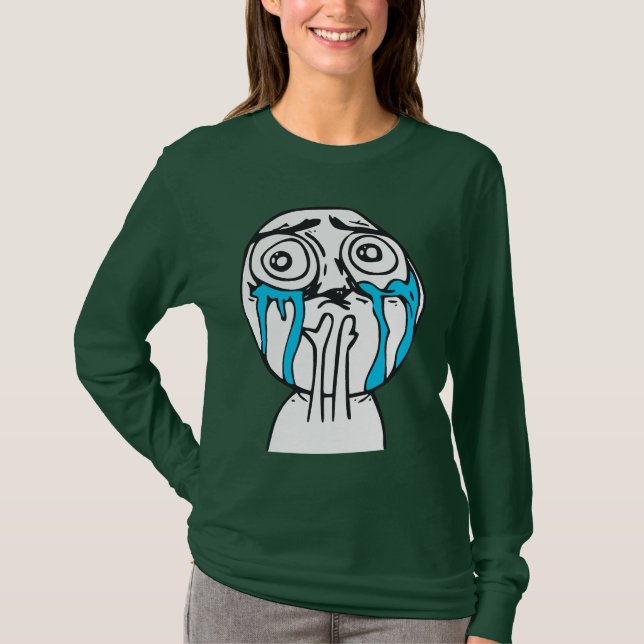 T-shirt Visage mignon Meme de rage de surcharge de (Devant)