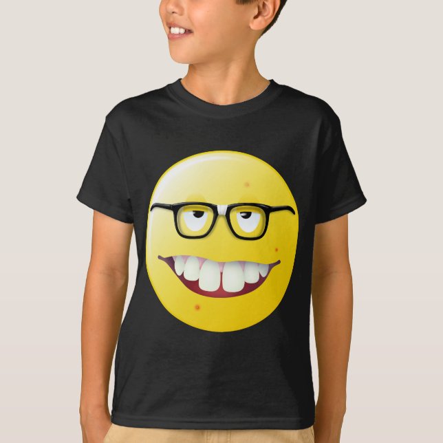 T-shirt Visage nerd (Devant)