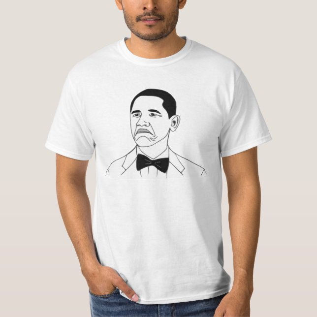 T-shirt Visage non mauvais Meme de rage de Barack Obama (Devant)