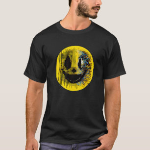 T-shirt Visage numérique Glitchcore - Art algorithmique - 
