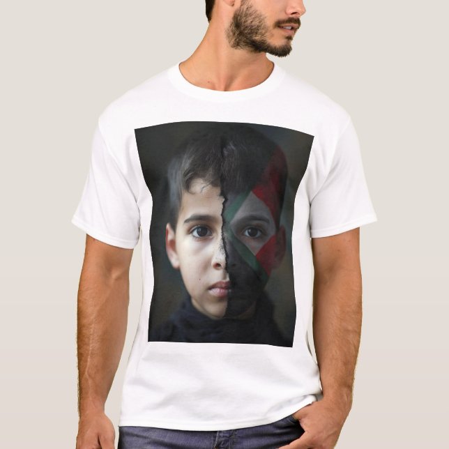 T-shirt Visage palestinien (Devant)