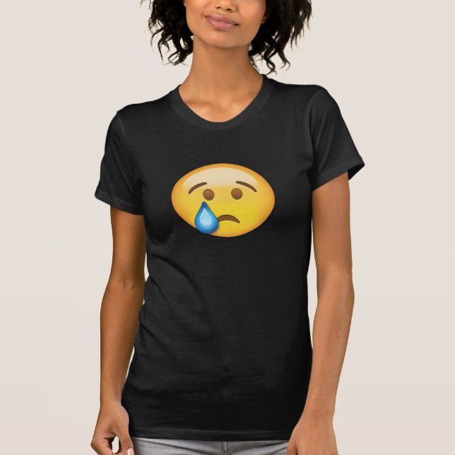 T-shirt Visage pleurant Emoji (Devant)