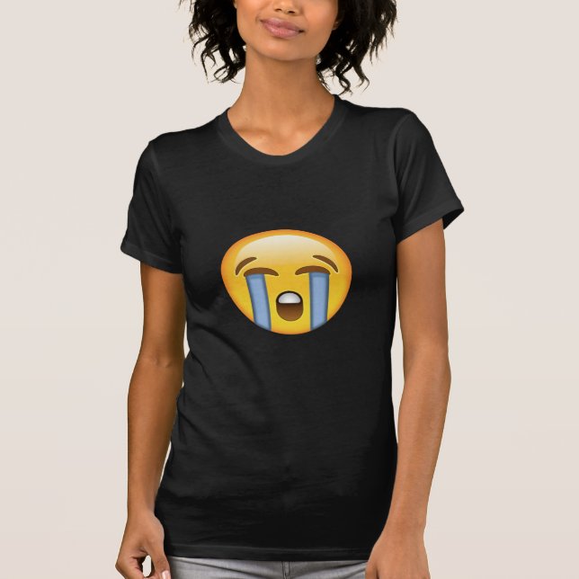 T-shirt Visage pleurant fort Emoji (Devant)
