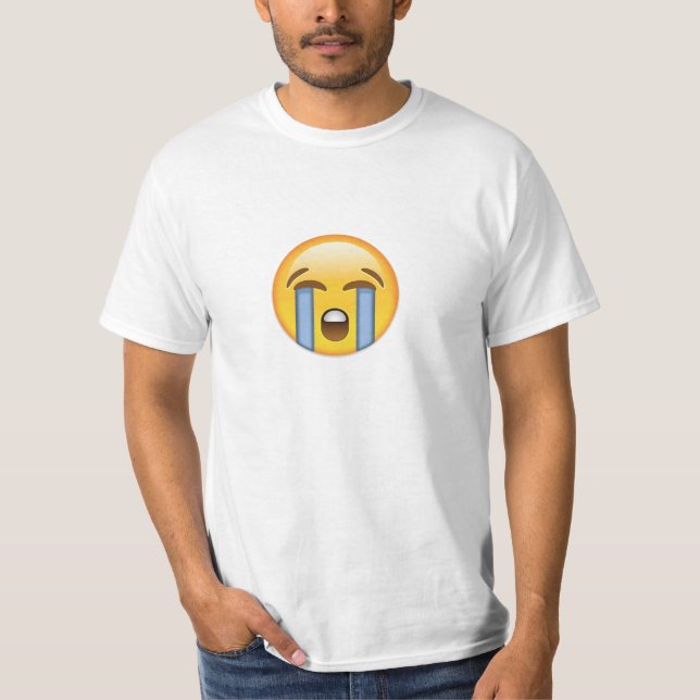 T-shirt Visage pleurant fort Emoji (Devant)