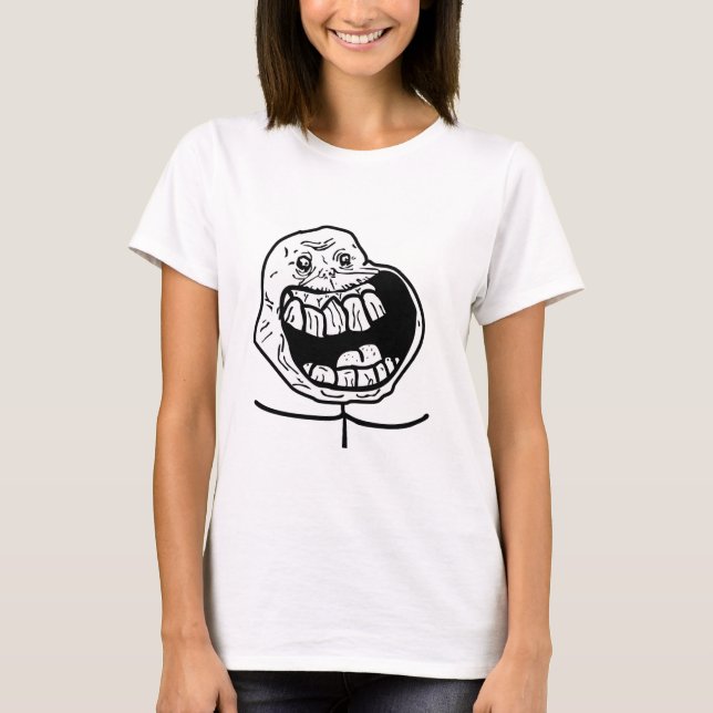 T-shirt visage pour toujours seul (Devant)