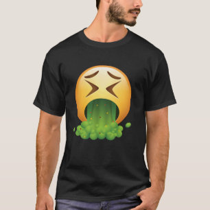 T-shirt Visage qui vomit – Dégoût, Dégoûté, Ou Qui Vient D