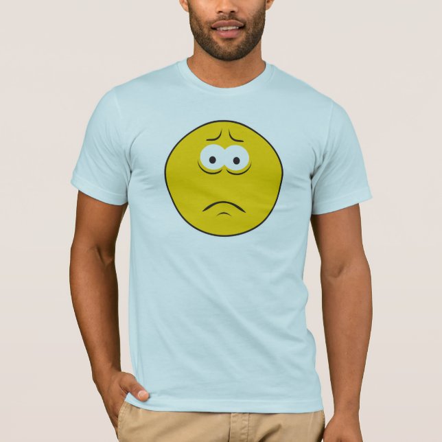 T-shirt Visage Renfrogné Triste (Devant)