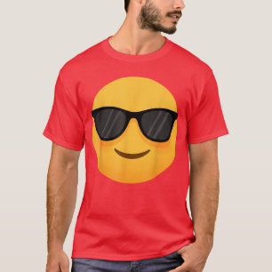 T-shirt Visage riant cool avec des lunettes de soleil f