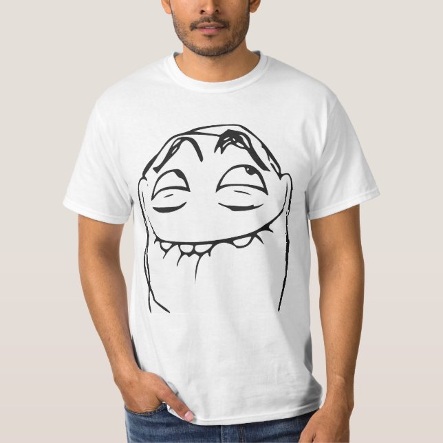 T-shirt Visage riant Meme comique de rage de PFFTCH (Devant)