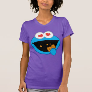 T-shirt Visage souriant de biscuit aux yeux en forme de co