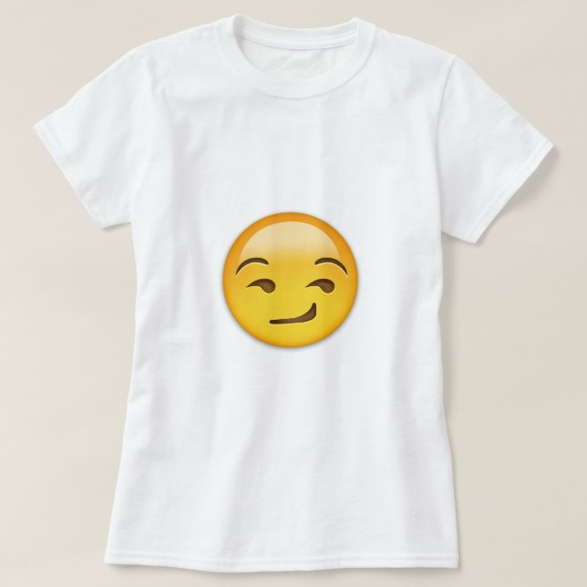T-shirt Visage souriant d'un air affecté Emoji (Design devant)
