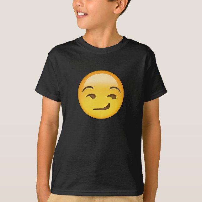 T-shirt Visage souriant d'un air affecté Emoji (Devant)