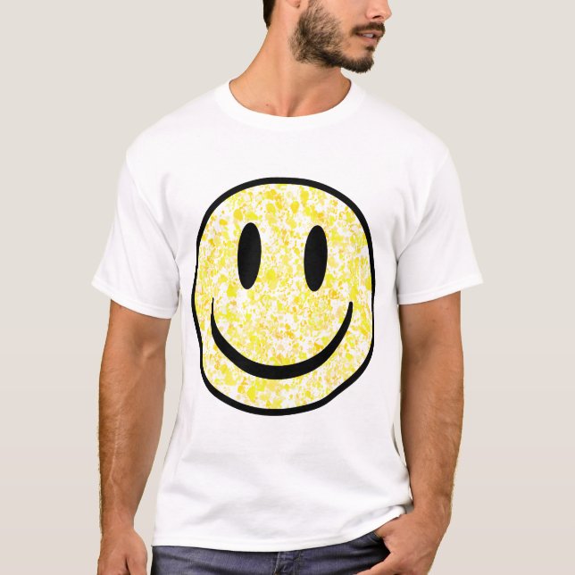T-shirt Visage souriant éclaboussé (Devant)