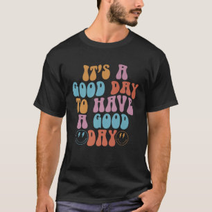T-shirt Visage Souriant Heureux Groovy Bonne Journée Posit