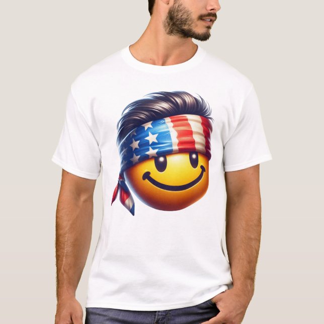 T-shirt Visage Souriant Hippie (Devant)