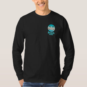 T-shirt Visage souriant mode plage de poche Été Sourire he
