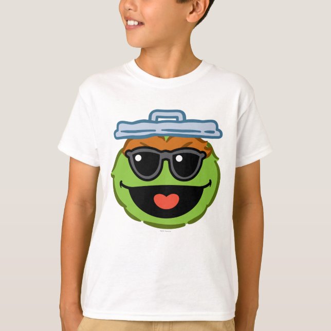 T-shirt Visage souriant Oscar avec lunettes de soleil (Devant)