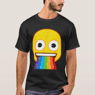 T-shirt Visage sourire jaune bouche arc-en-ciel Emoji offi