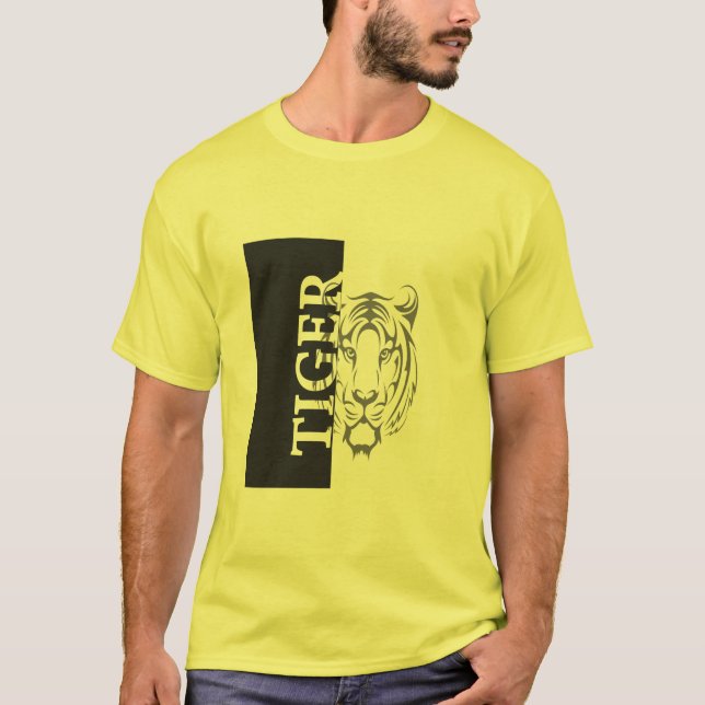 T-shirt visage tigre (Devant)