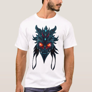 T-shirt Visage tribal dans l'espace yeux de galaxie