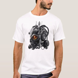 T-shirt Visage Tribal Flottant Blanc