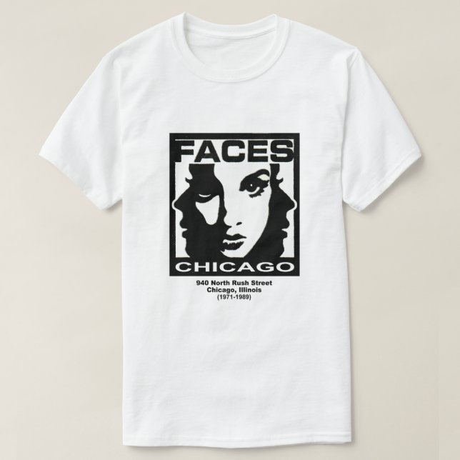 T-shirt Visages, Chicago, Illinois (Design devant)