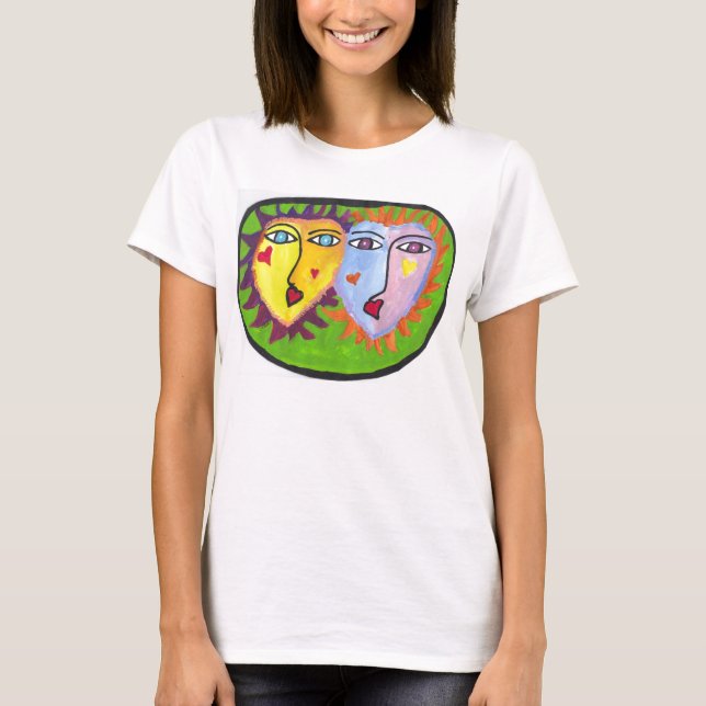 T-shirt Visages d'amusement (Devant)