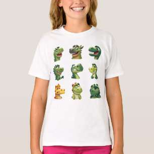 T-shirt Visages de dinosaures drôles – Enfant dinosaure de
