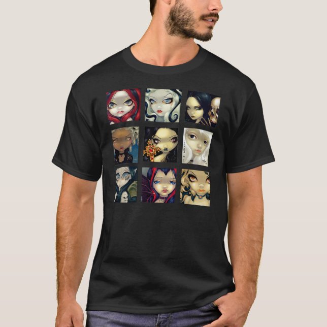 T-shirt Visages de Faery : Fée gothique de CHEMISE des (Devant)