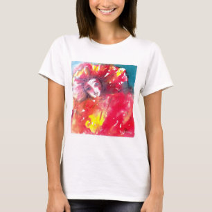 T-SHIRT VISAGES DE MASQUÉRADE VÉNÉTIENNE - MASQUE EN ROUGE