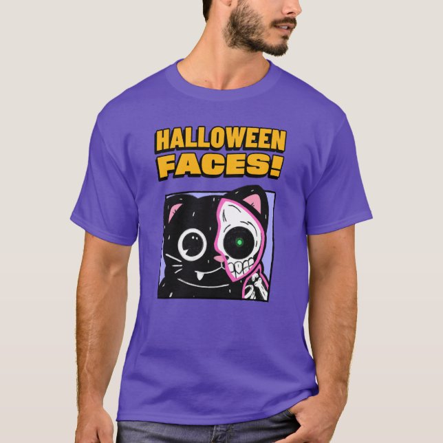 T-shirt Visages d'Halloween (Devant)