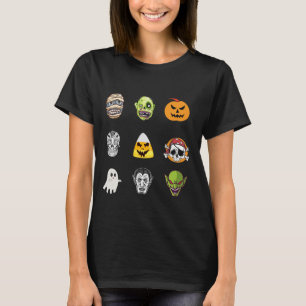 T-shirt Visages drôles de pirate squelette zombie momie po