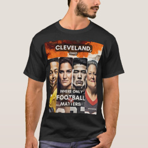 T-shirt Visages - Où le football compte seulement - Clevel