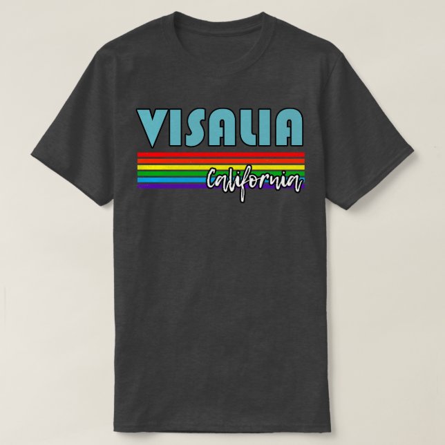 T-shirt Visalia California Pride Visalia LGBT Cadeau LGBT  (Design devant)
