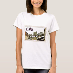 T-shirt Visby, style vintage de carte postale du Gotland,